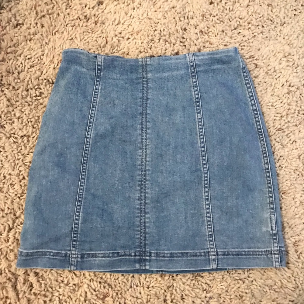 Free people denim skirt!